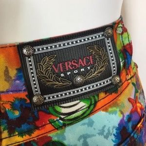 RARE Versace Sport Psychedelic Abstract Printed Jeans